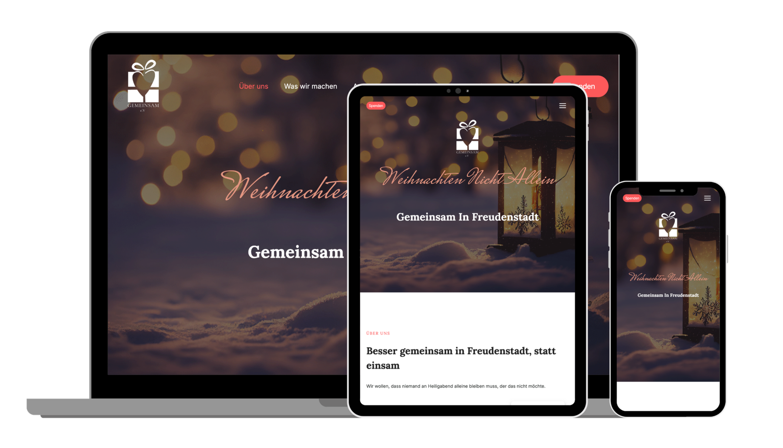 Responsive Webdesign für Gemeinsam eV – Referenzprojekt von RG-Webstudio Portfolio